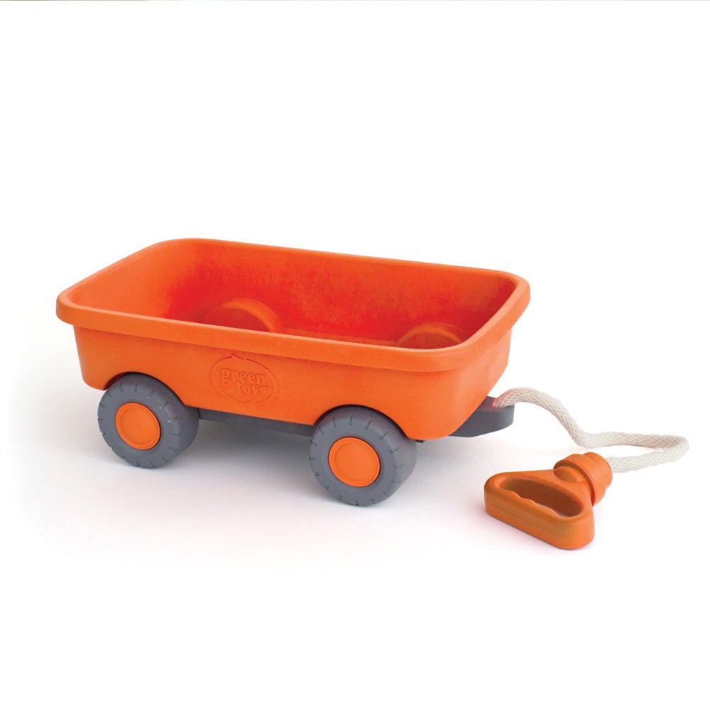 Orange Pull Along Kids Wagon - Toby Tiger