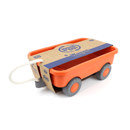 Orange Pull Along Kids Wagon - Toby Tiger
