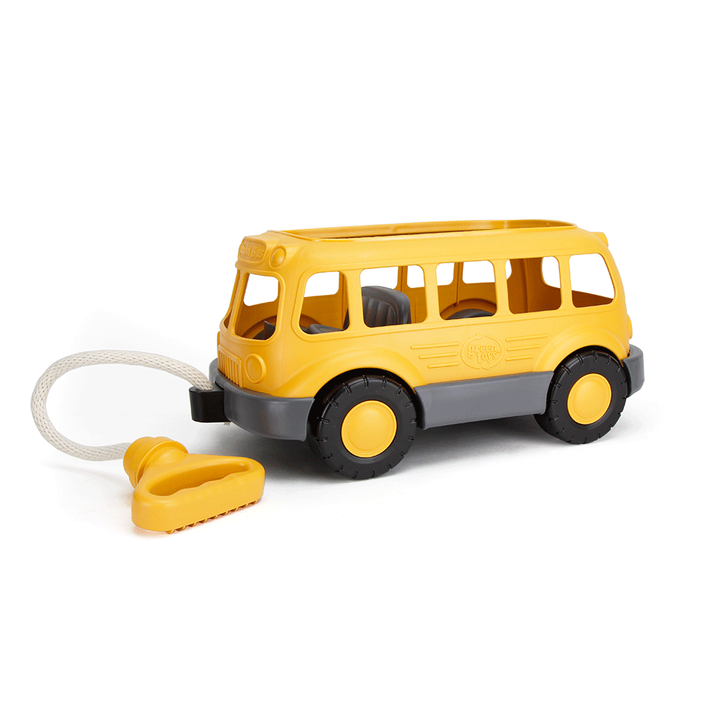 Pull Along School Bus Wagon (Eco Toy) - Toby Tiger