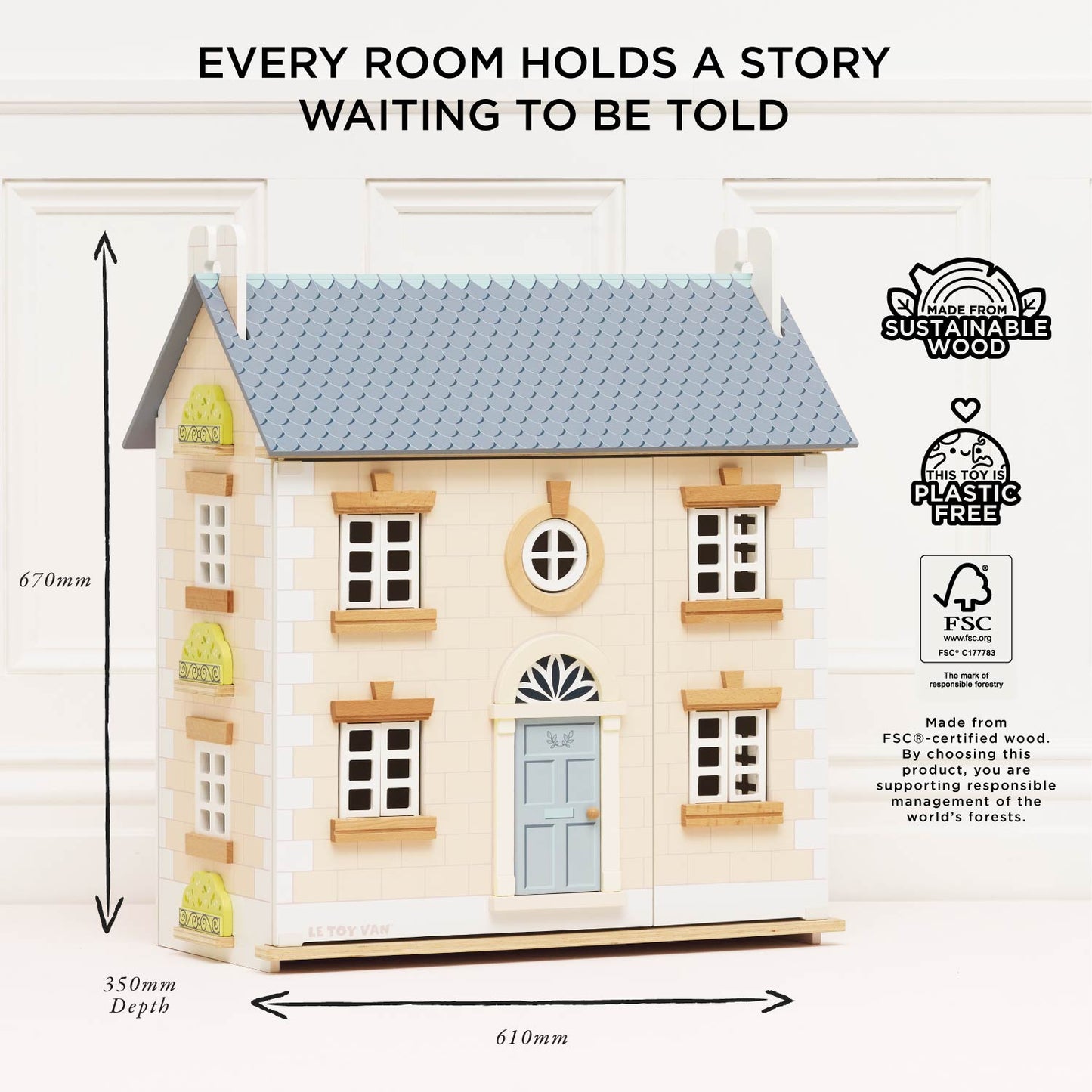 Bay Tree Wooden Dolls House - Toby Tiger