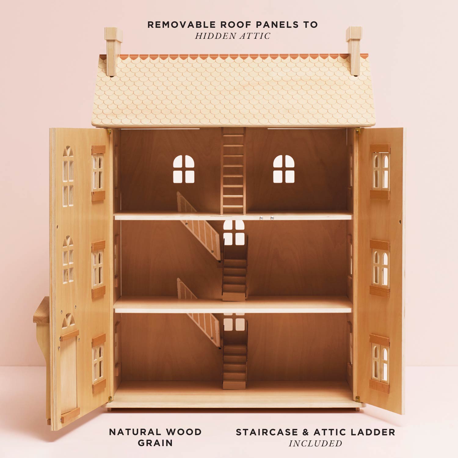 The Grand Natural Wood Dolls House - Toby Tiger