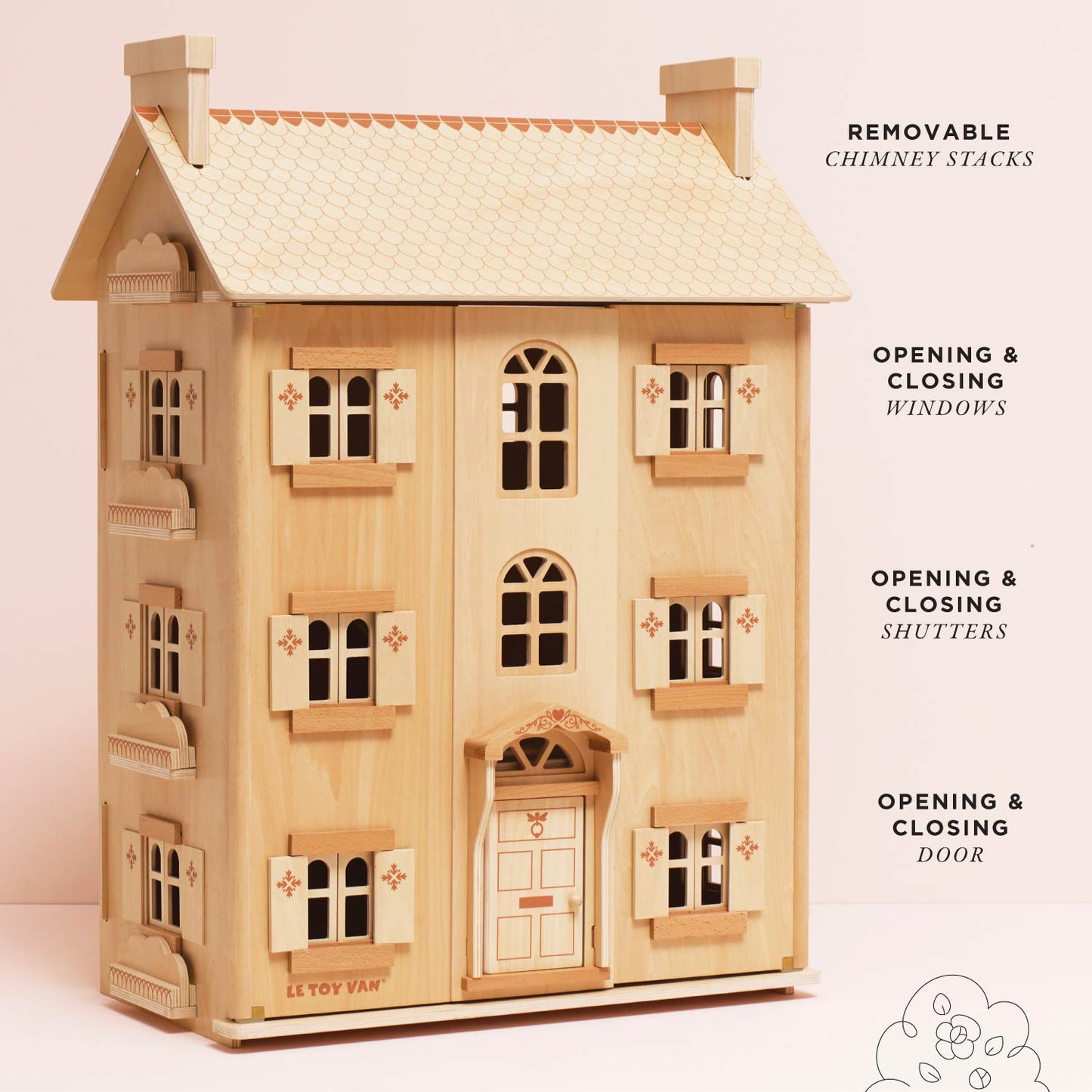 The Grand Natural Wood Dolls House - Toby Tiger
