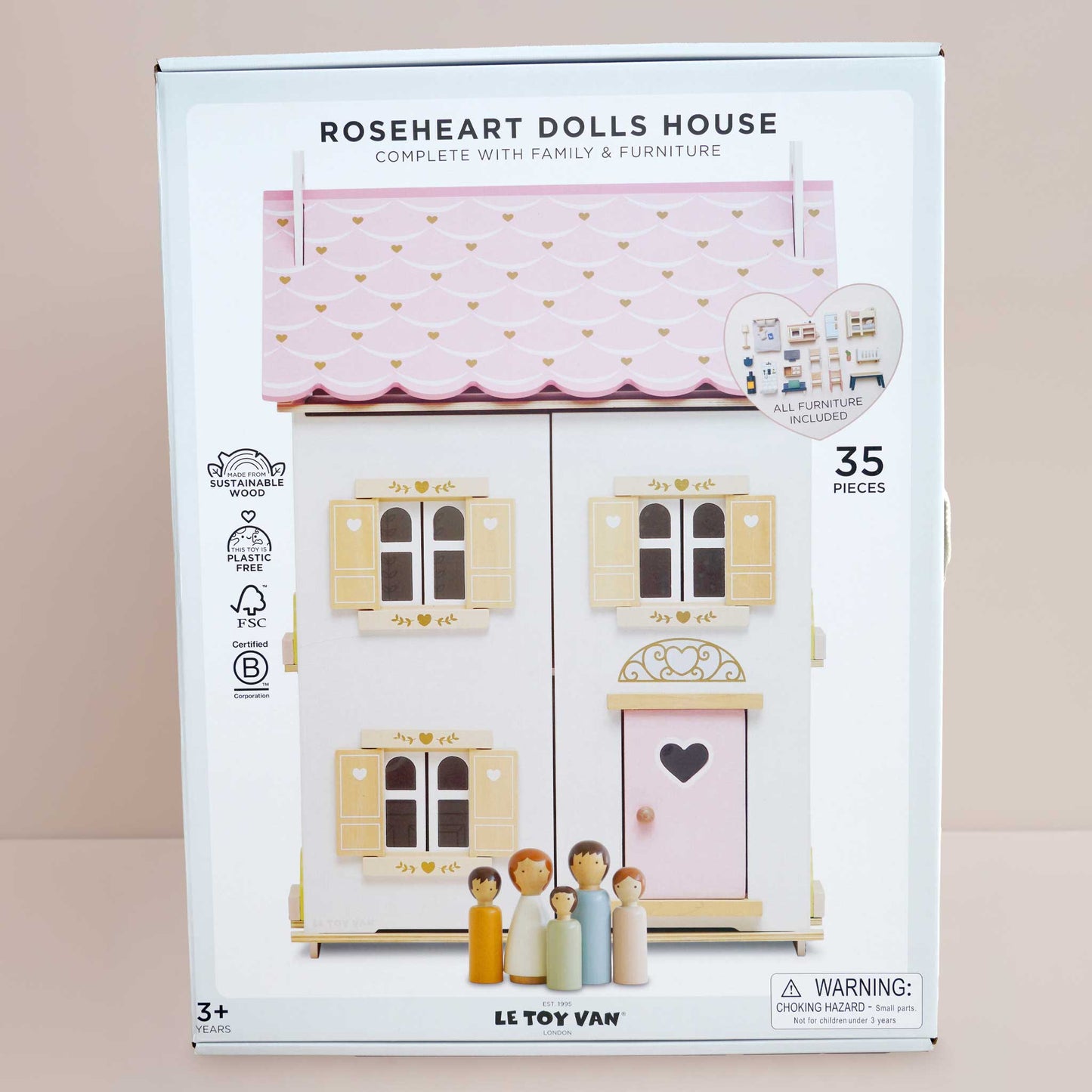 Roseheart Wooden Dolls House - Toby Tiger UK
