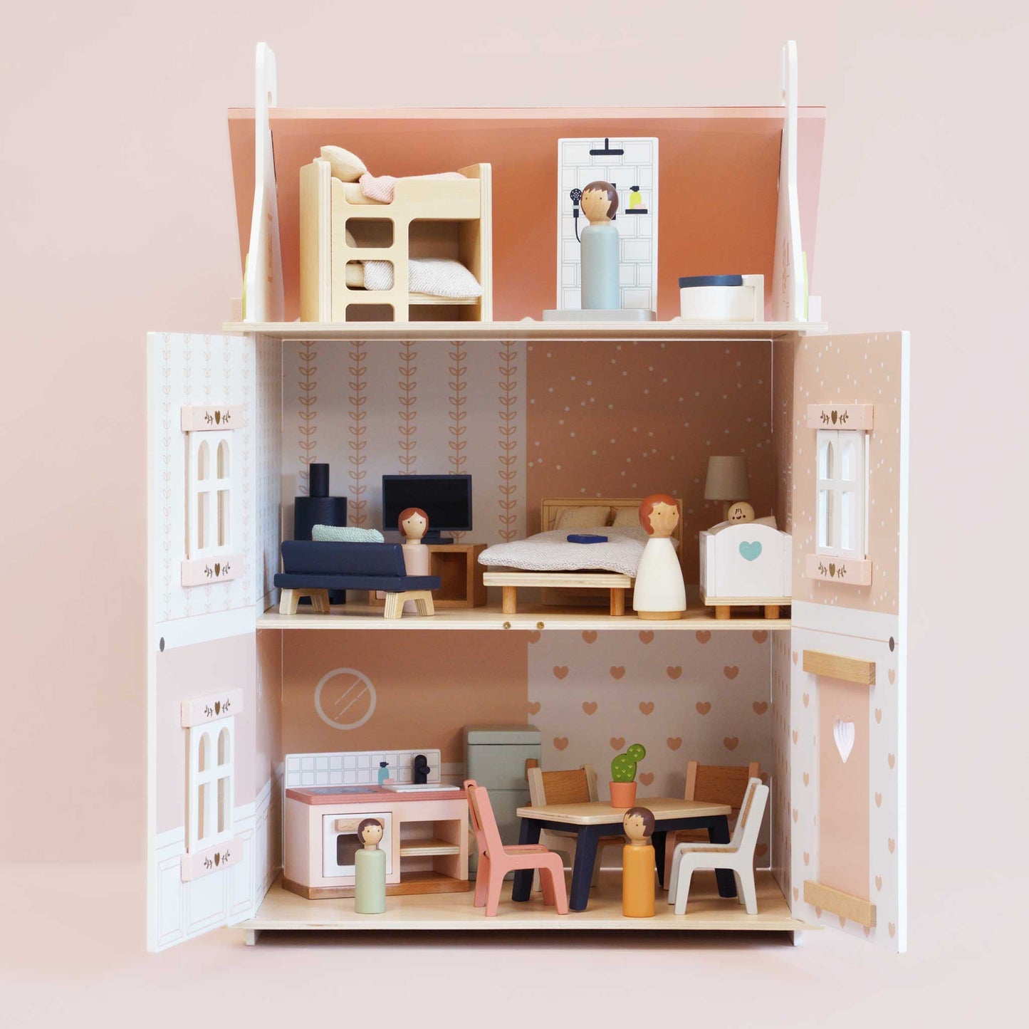 Roseheart Wooden Dolls House - Toby Tiger UK