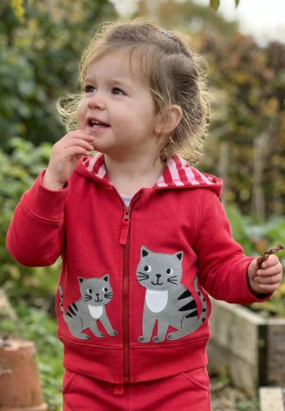 Organic Cat Applique Hoodie