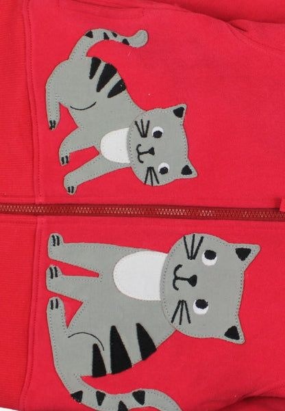 Organic Cat Applique Hoodie - Toby Tiger UK