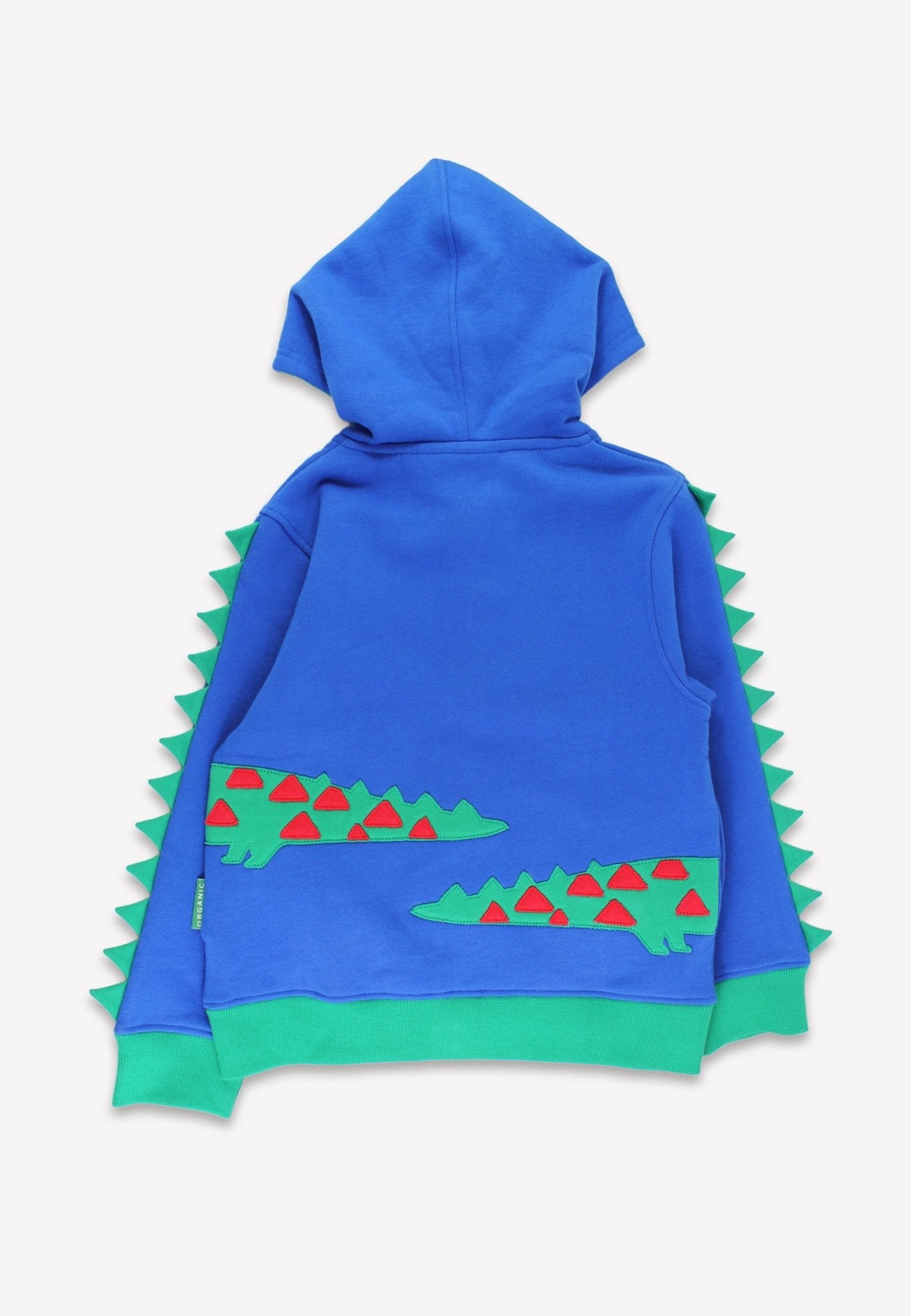 Organic Crocodile Applique Blue Hoodie - Toby Tiger
