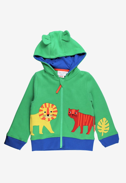 Organic Lion Tiger Applique Hoodie - Toby Tiger