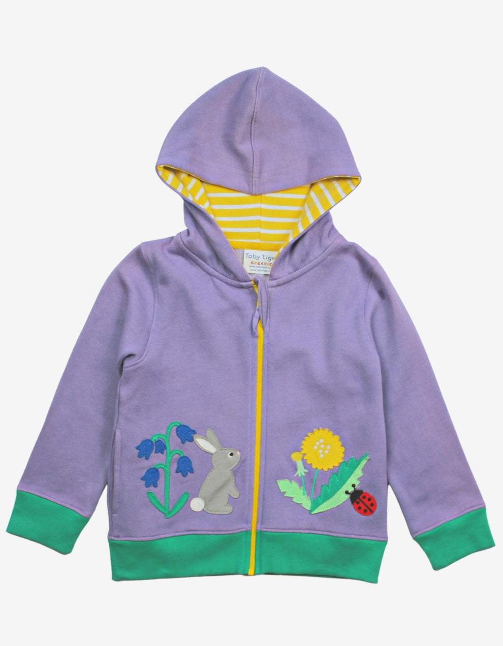 Organic Spring Applique Hoodie - Toby Tiger – Toby Tiger UK