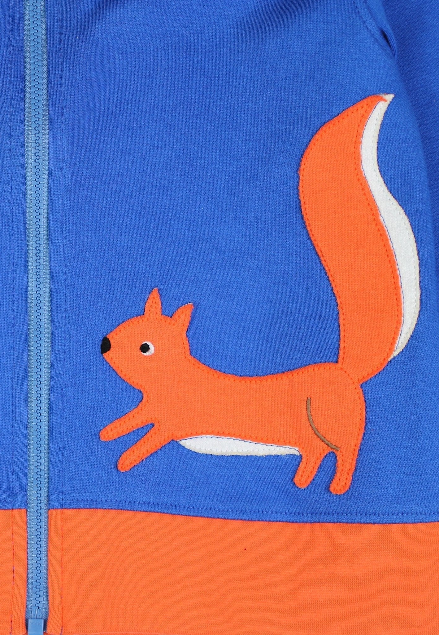Organic Squirrel Applique Hoodie - Toby Tiger