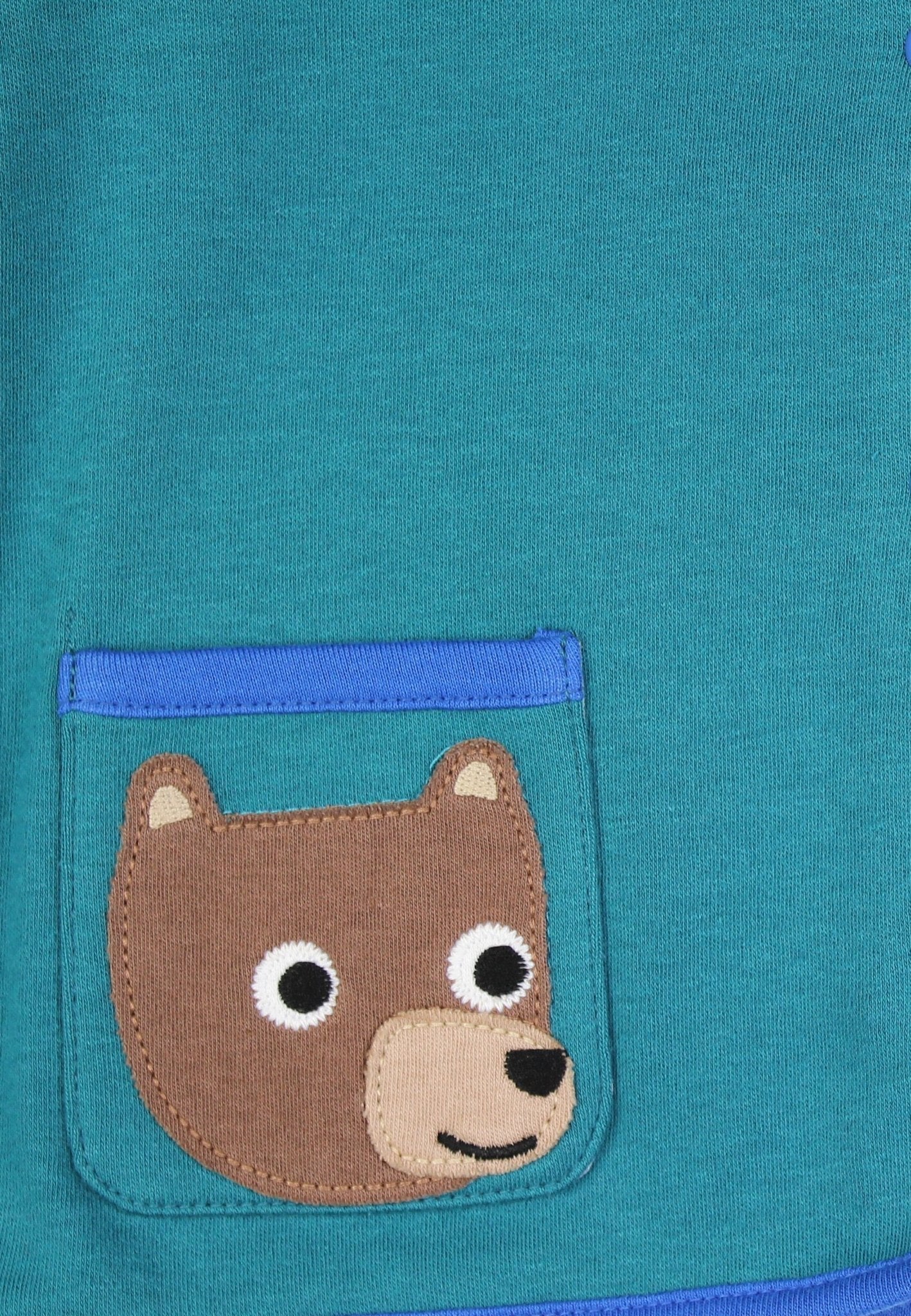 Organic Brown Bear Applique Reversible Jacket - Toby Tiger
