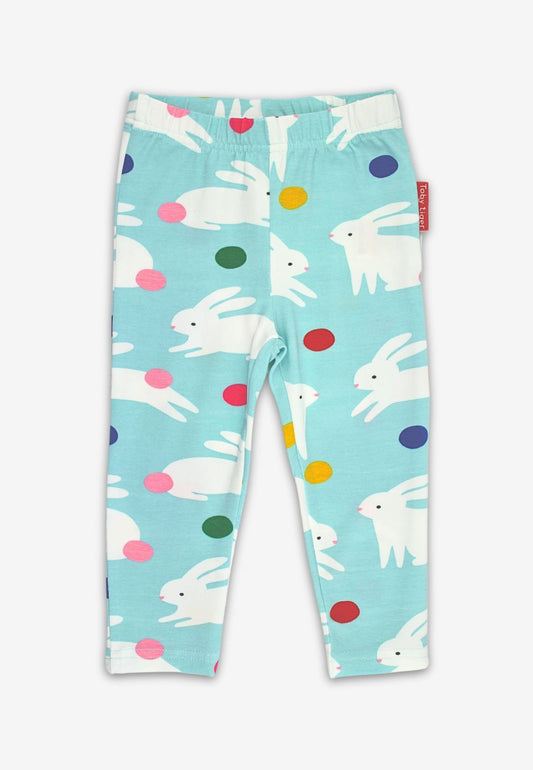 Organic Bunny Hop Print Leggings - Toby Tiger