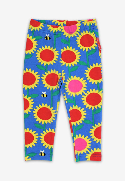 Organic Sunflower Bee Print Leggings - Toby Tiger