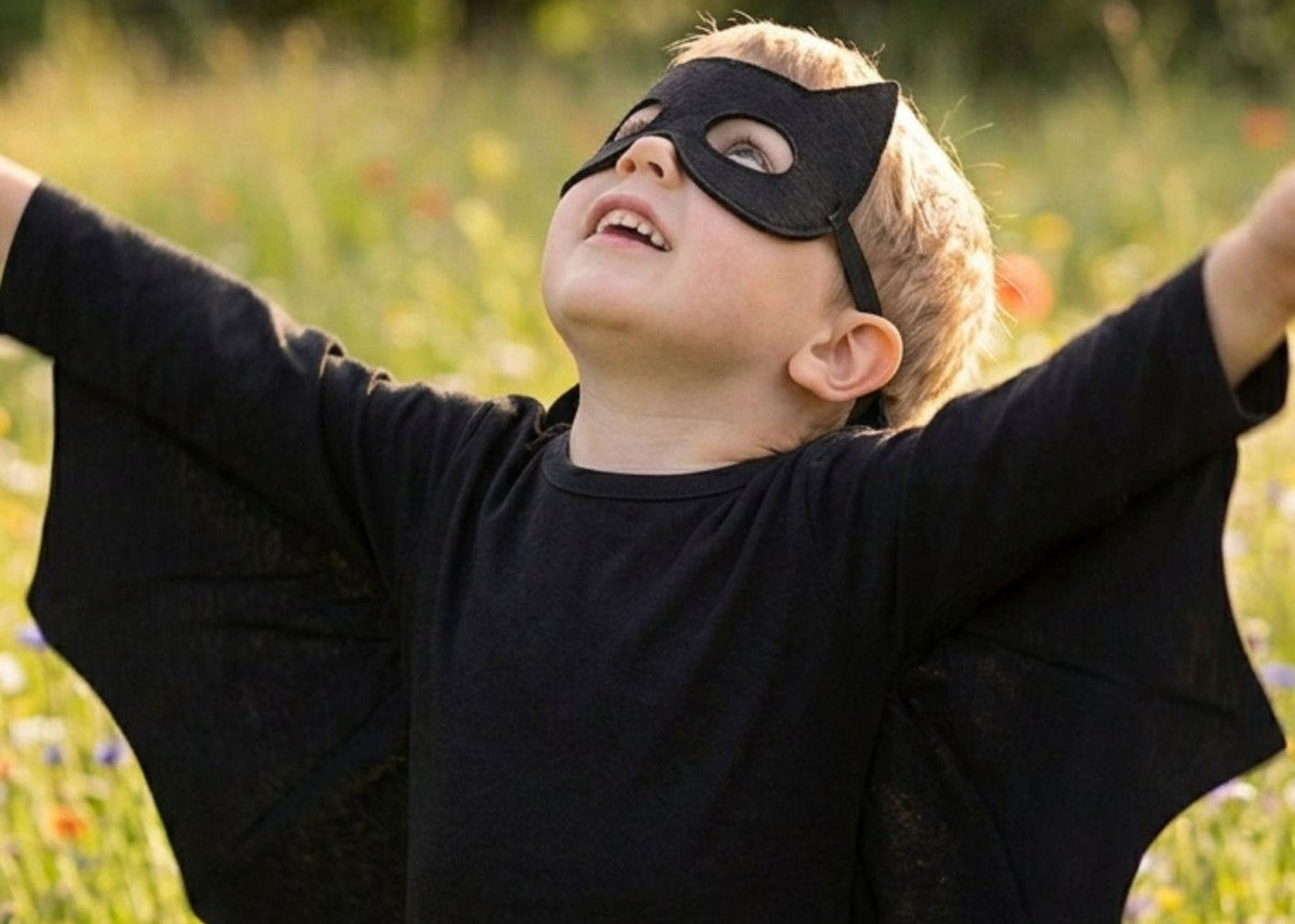 Organic Batwing T-Shirt & Mask Costume Set - Toby Tiger UK
