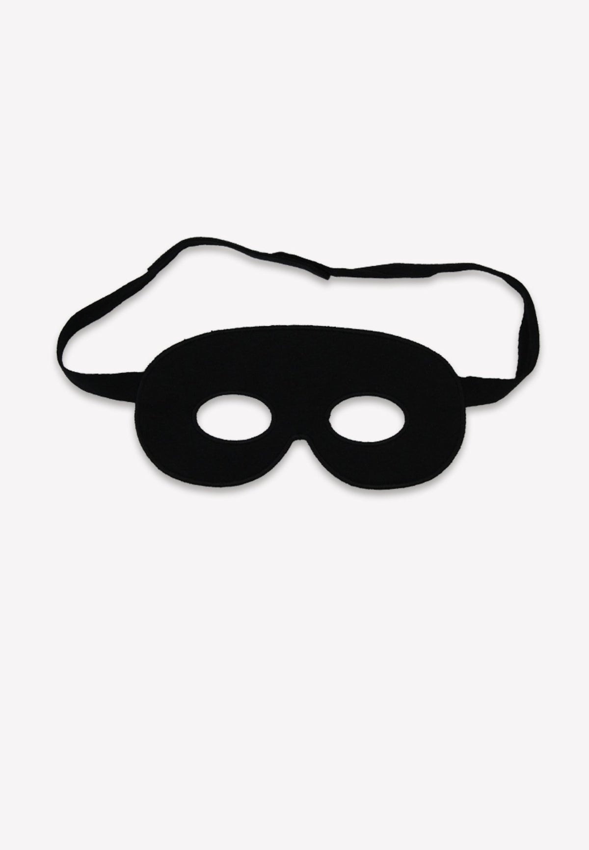 Black eye mask on a white background
