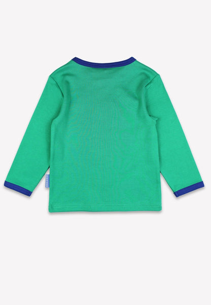 Organic Toys Bicycle Dinosaur Applique Long - Sleeved T-Shirt - Toby Tiger