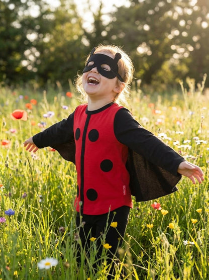 Organic Ladybird T-Shirt & Mask Set with Leggings
