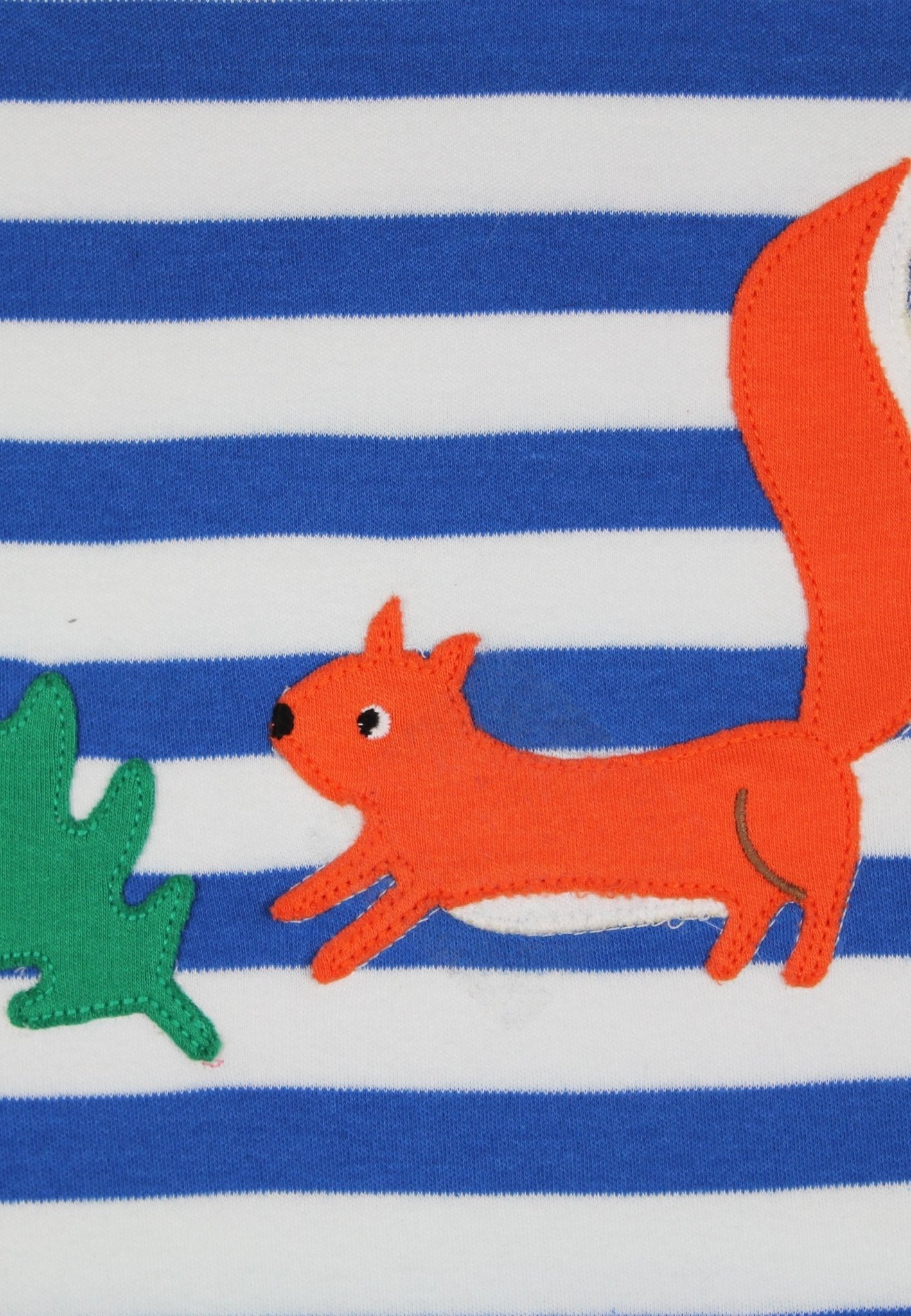 Organic Squirrel Applique Long - Sleeved T-Shirt - Toby Tiger