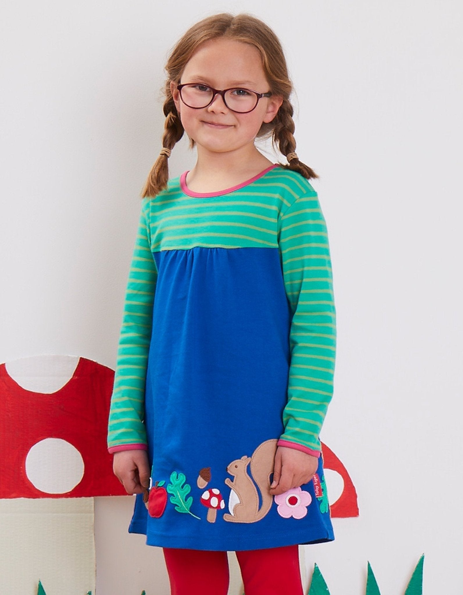 Organic Forest Adventure Applique T Shirt Dress