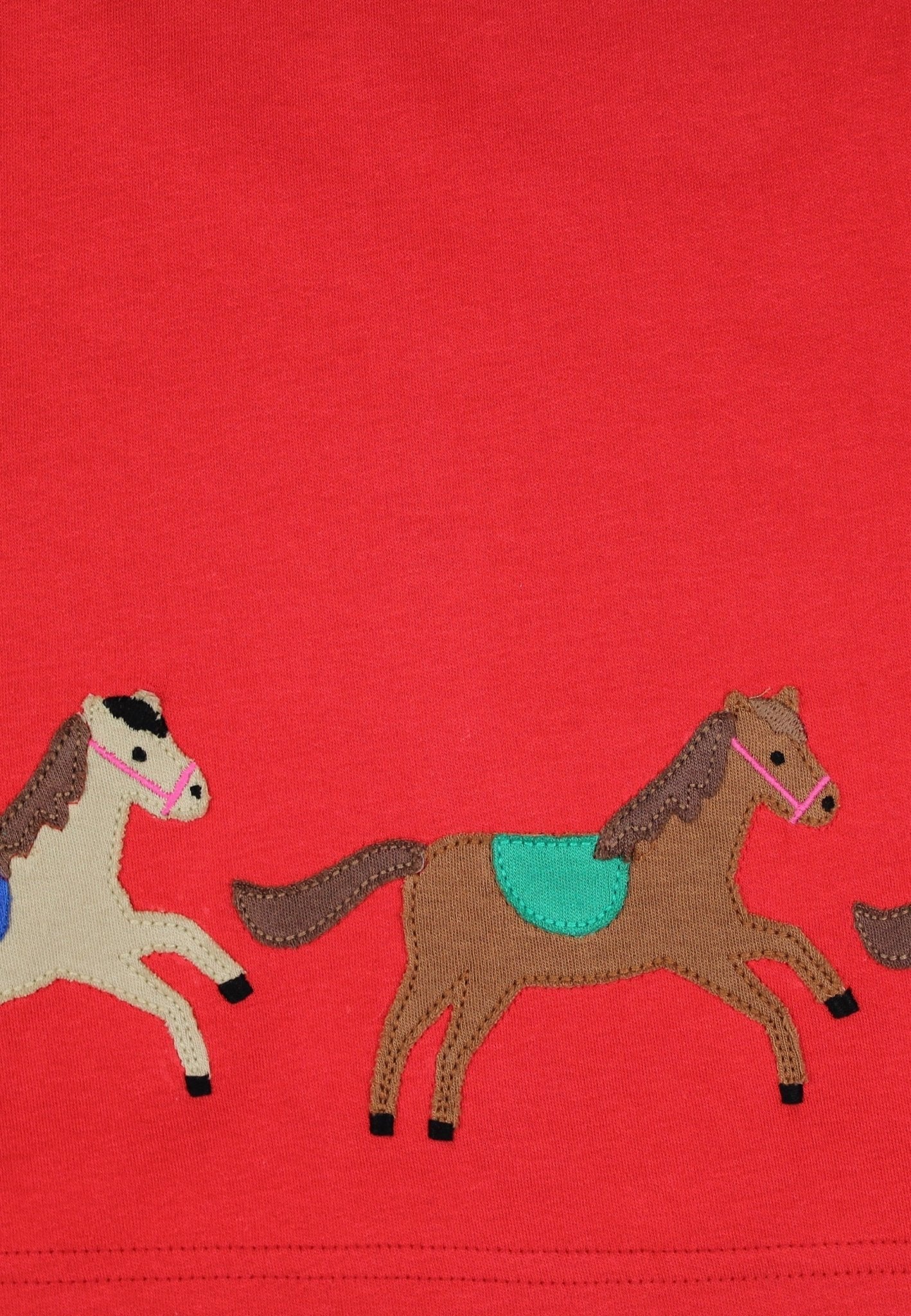 Organic Pink Horse and Pony Applique Dress - Toby Tiger