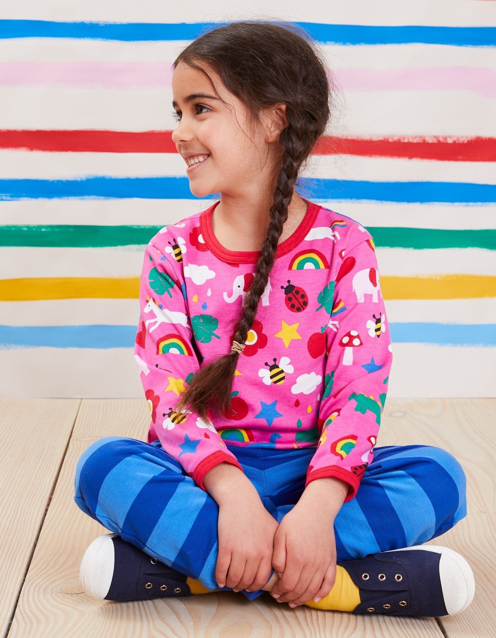Organic Magical Mix Up Print Long Sleeved T Shirt
