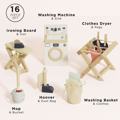 Wooden Dolls House Laundry Room - Toby Tiger UK