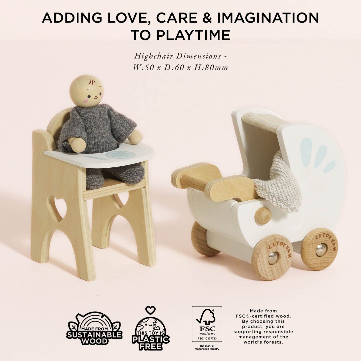 Dolls House Nursery & Baby Set - Toby Tiger UK