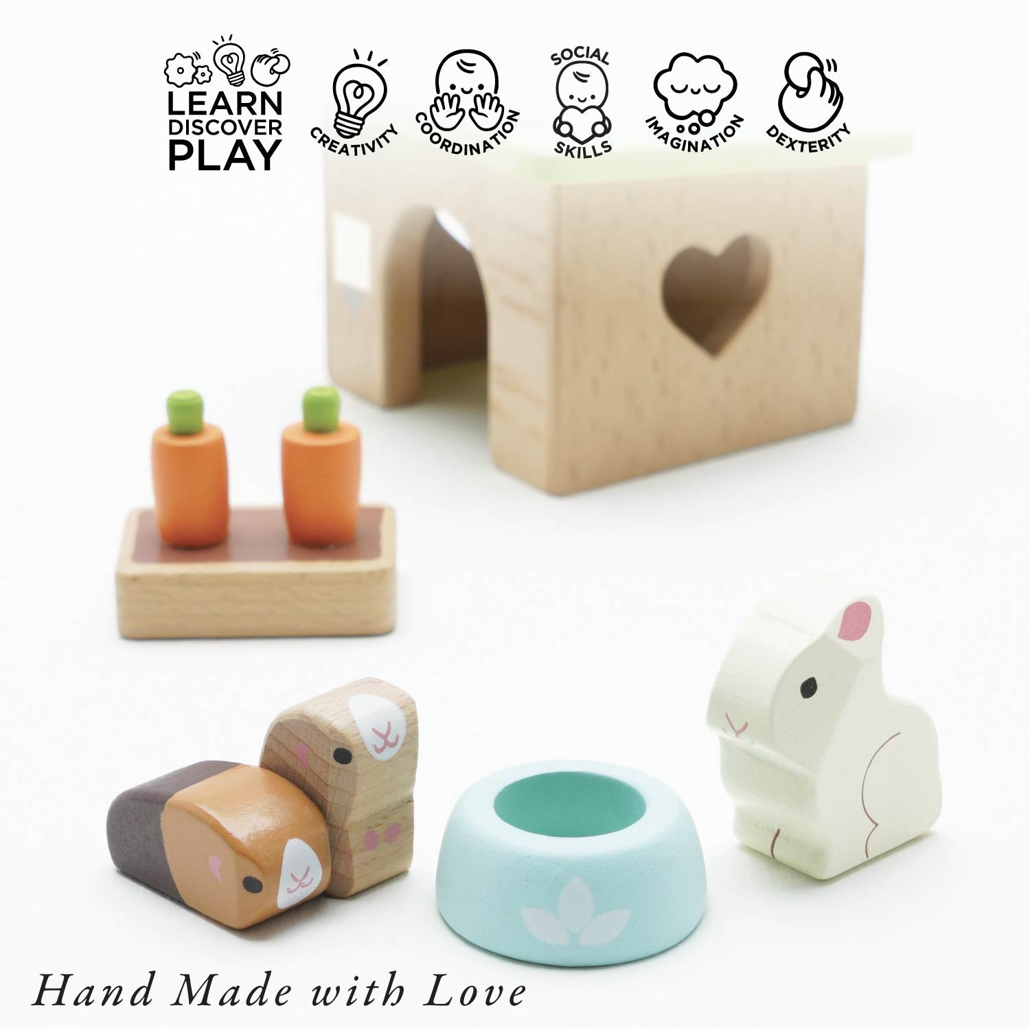Bunny & Guinea Pet Animal Set - Toby Tiger UK