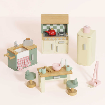 Wooden Dolls House Kitchen Furniture - Toby Tiger UK