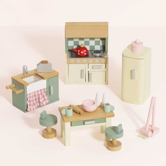 Wooden Dolls House Kitchen Furniture - Toby Tiger UK