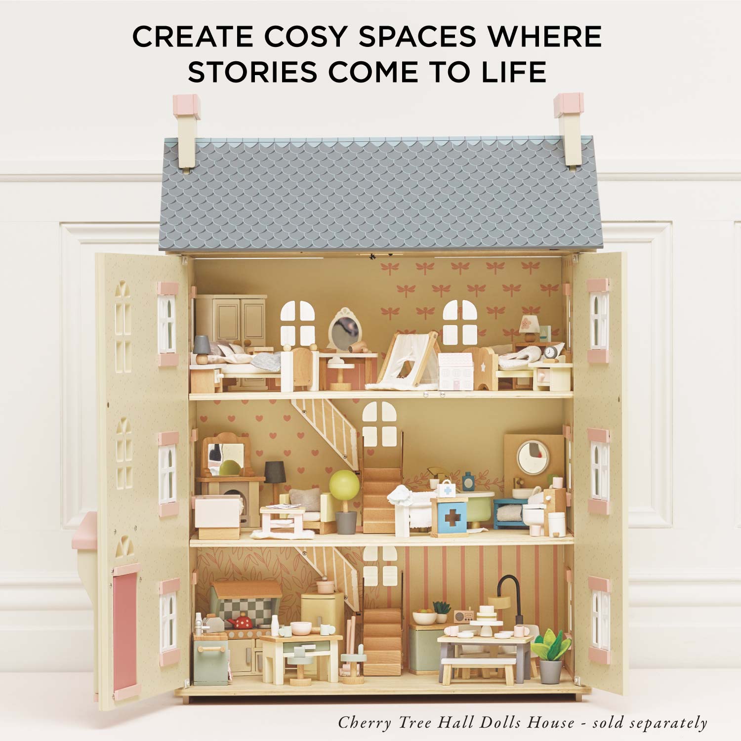 Wooden Dolls House Bathroom Furniture - Toby Tiger UK