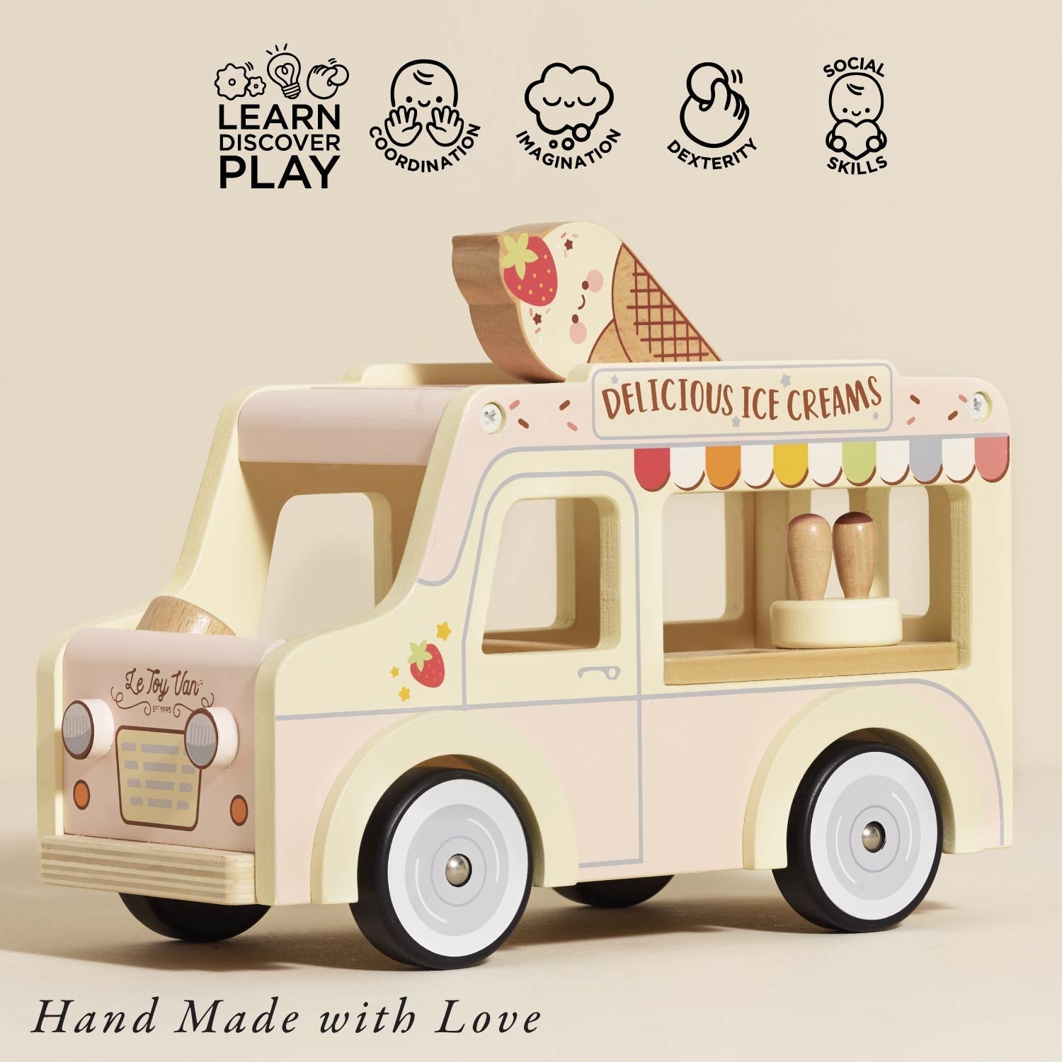 Wooden Ice Cream Van - Toby Tiger UK