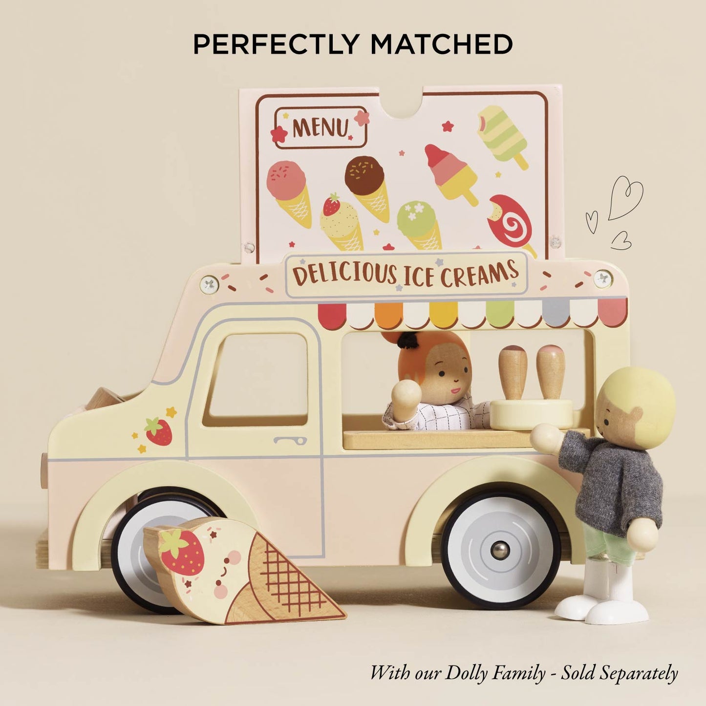 Wooden Ice Cream Van - Toby Tiger UK