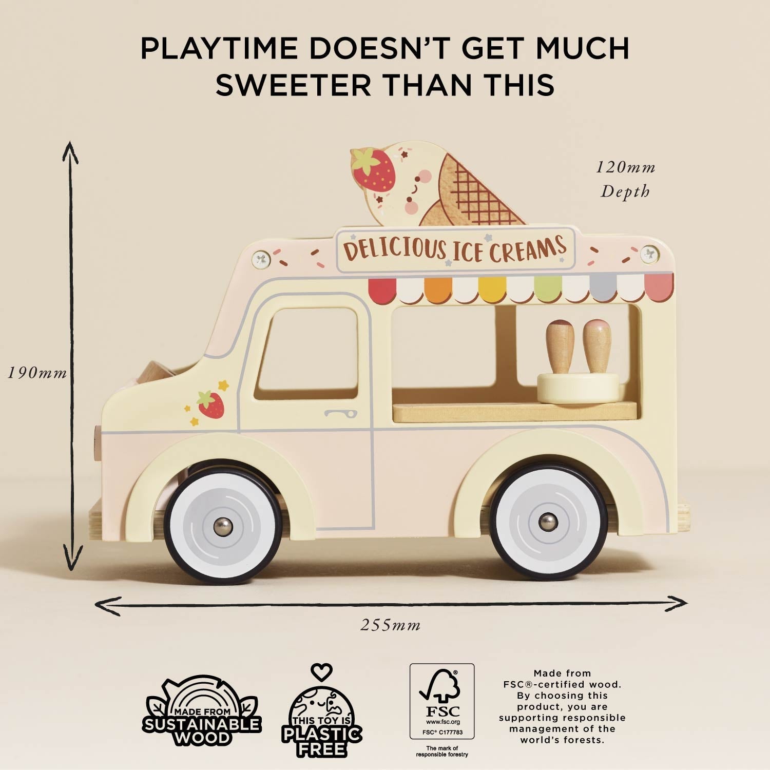 Wooden Ice Cream Van - Toby Tiger UK