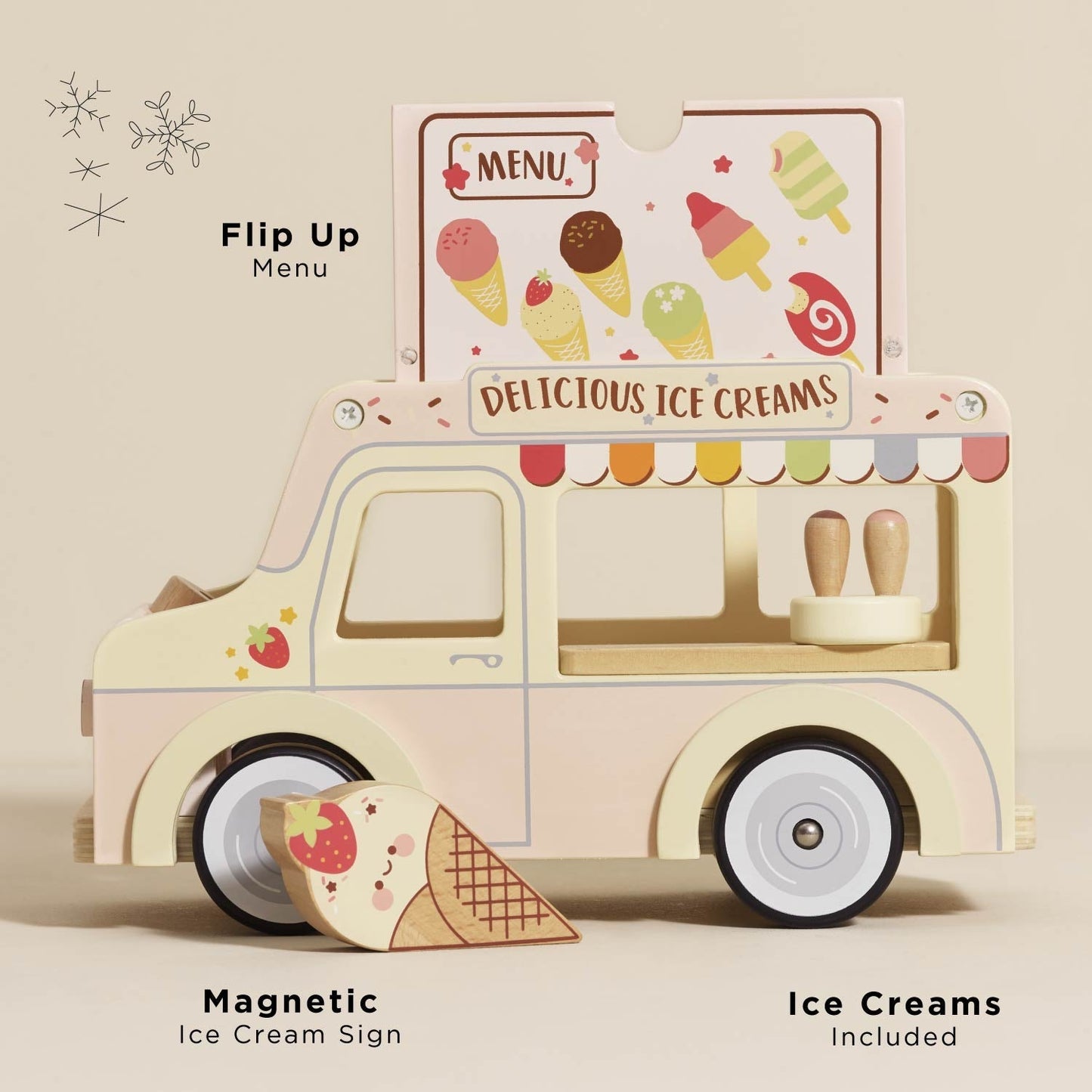 Wooden Ice Cream Van - Toby Tiger UK