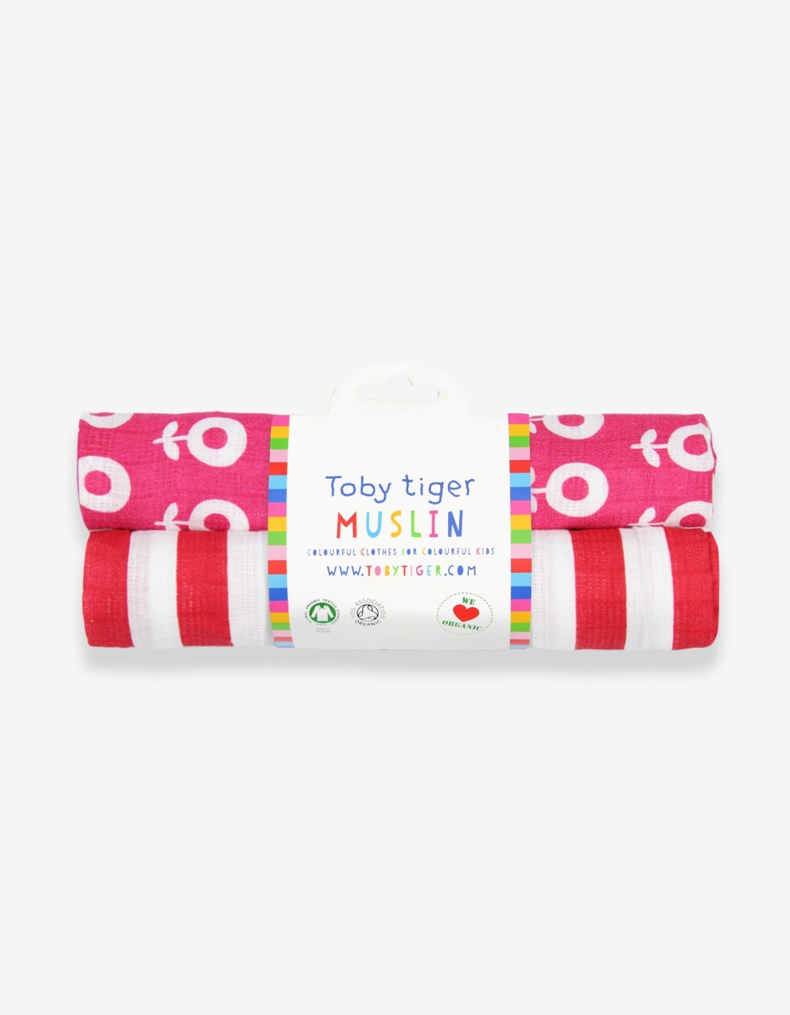 Toby Tiger Organic Pop Flower Muslin 2-Pack