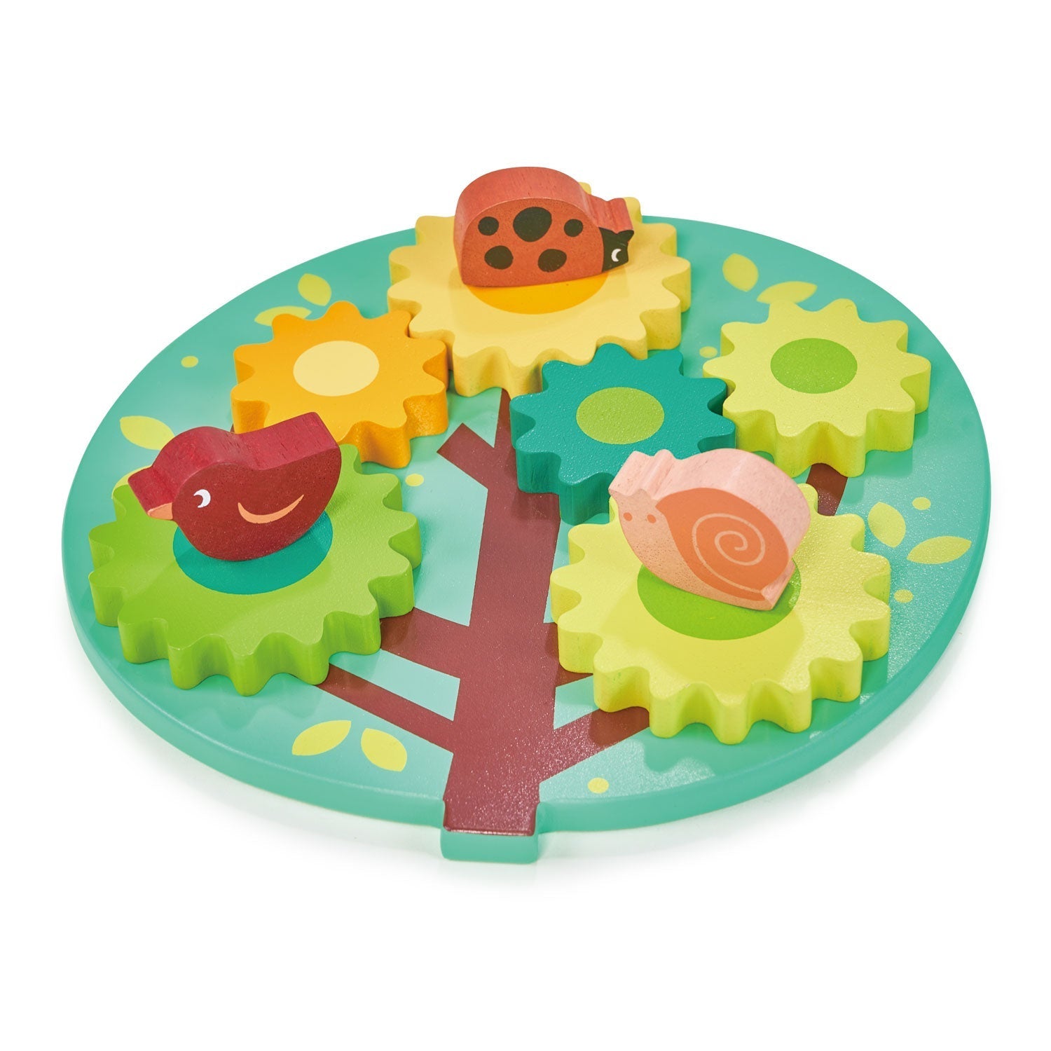 Colorful Wooden Toy Tray with Interactive Cogs for Kids – Toby Tiger