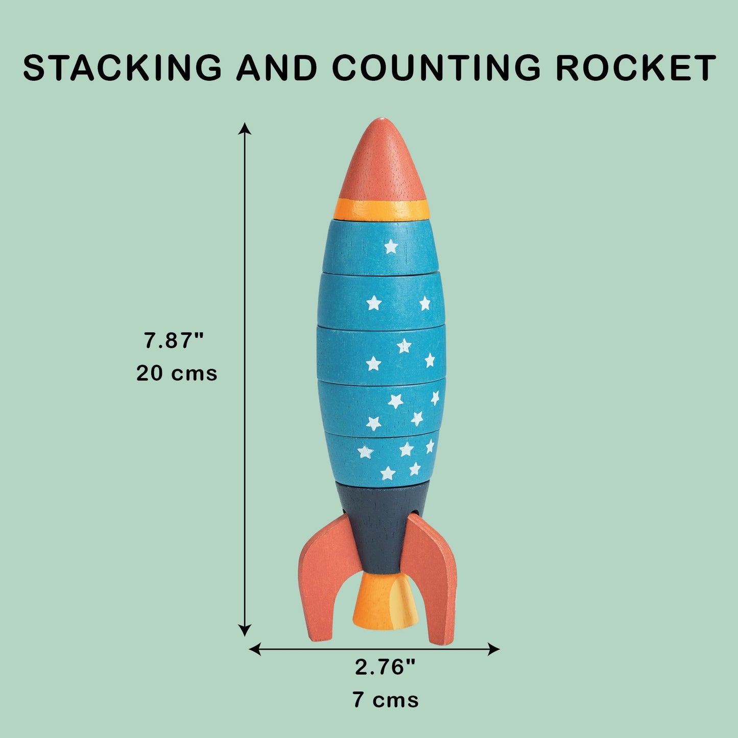 Stacking and Counting Rocket - Toby Tiger