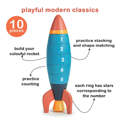 Stacking and Counting Rocket - Toby Tiger