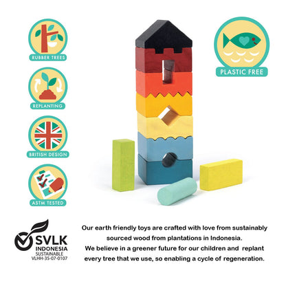 Colourful Stacking Tower - Toby Tiger