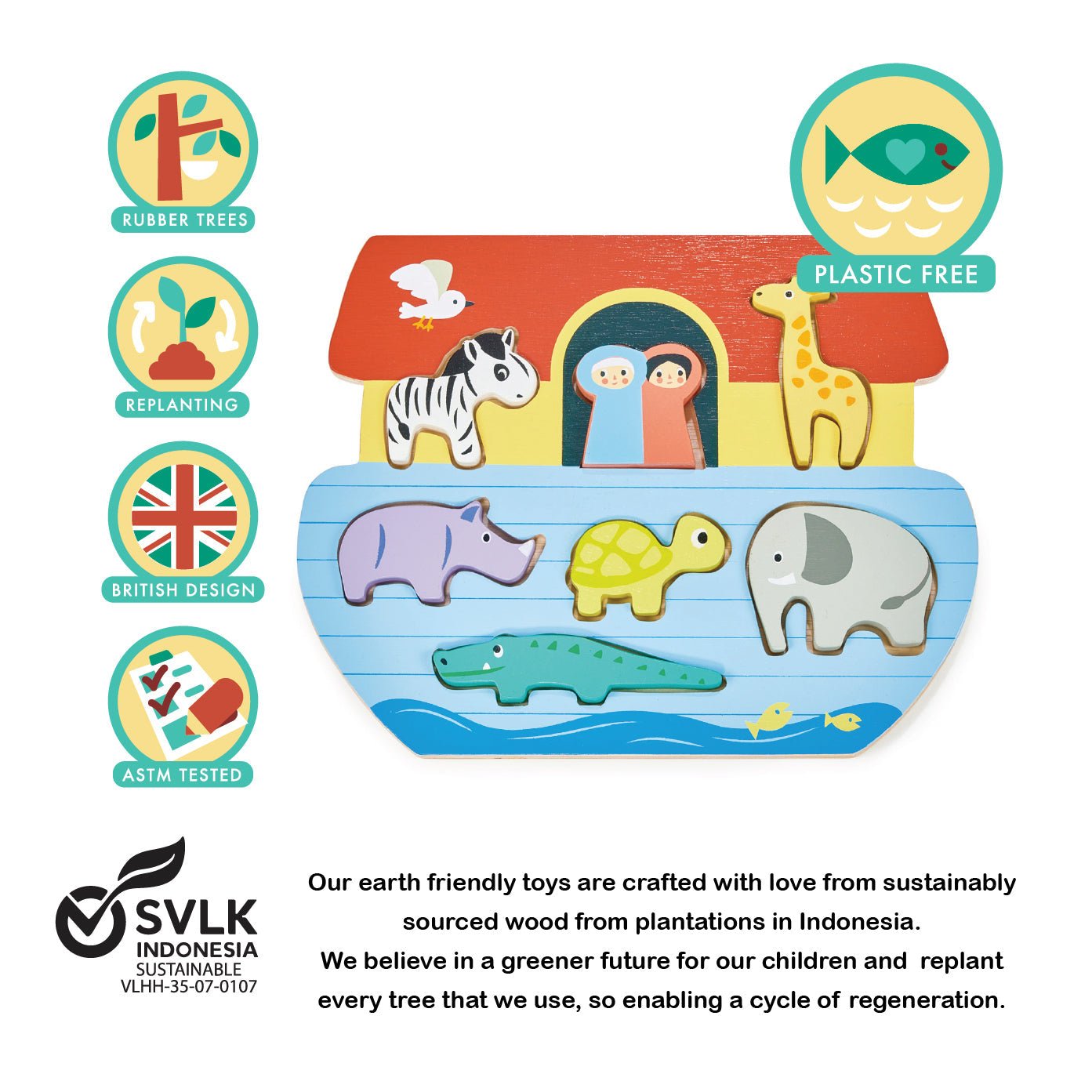 Shape Sorting Ark Tray - Toby Tiger