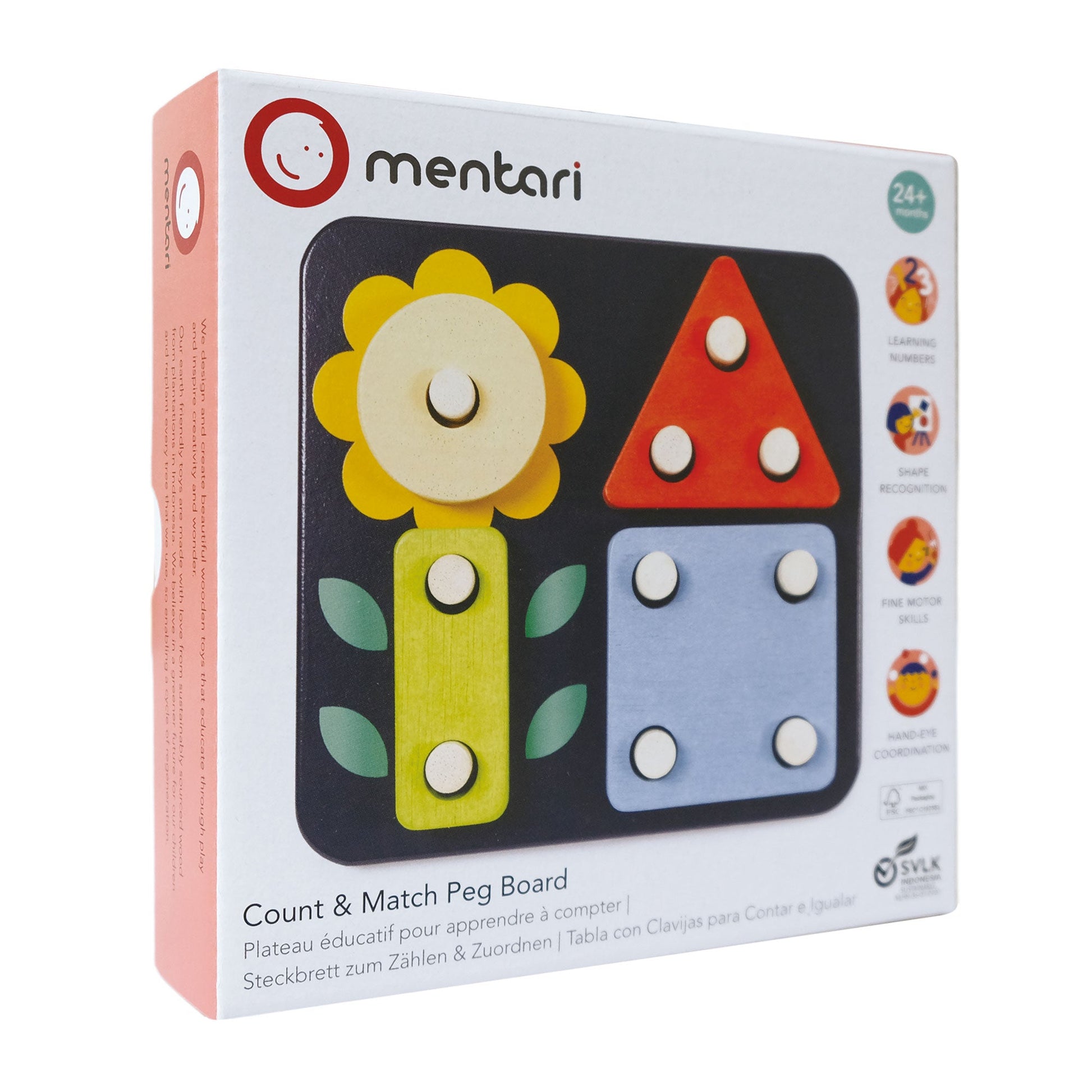 Count and Match Peg board - Toby Tiger