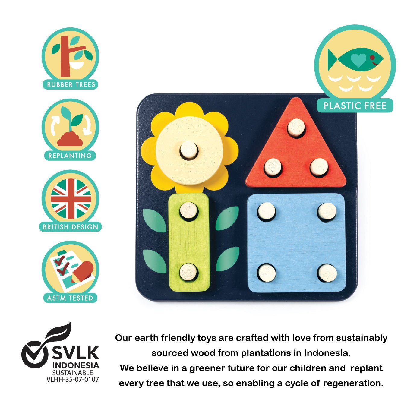 Count and Match Peg board - Toby Tiger