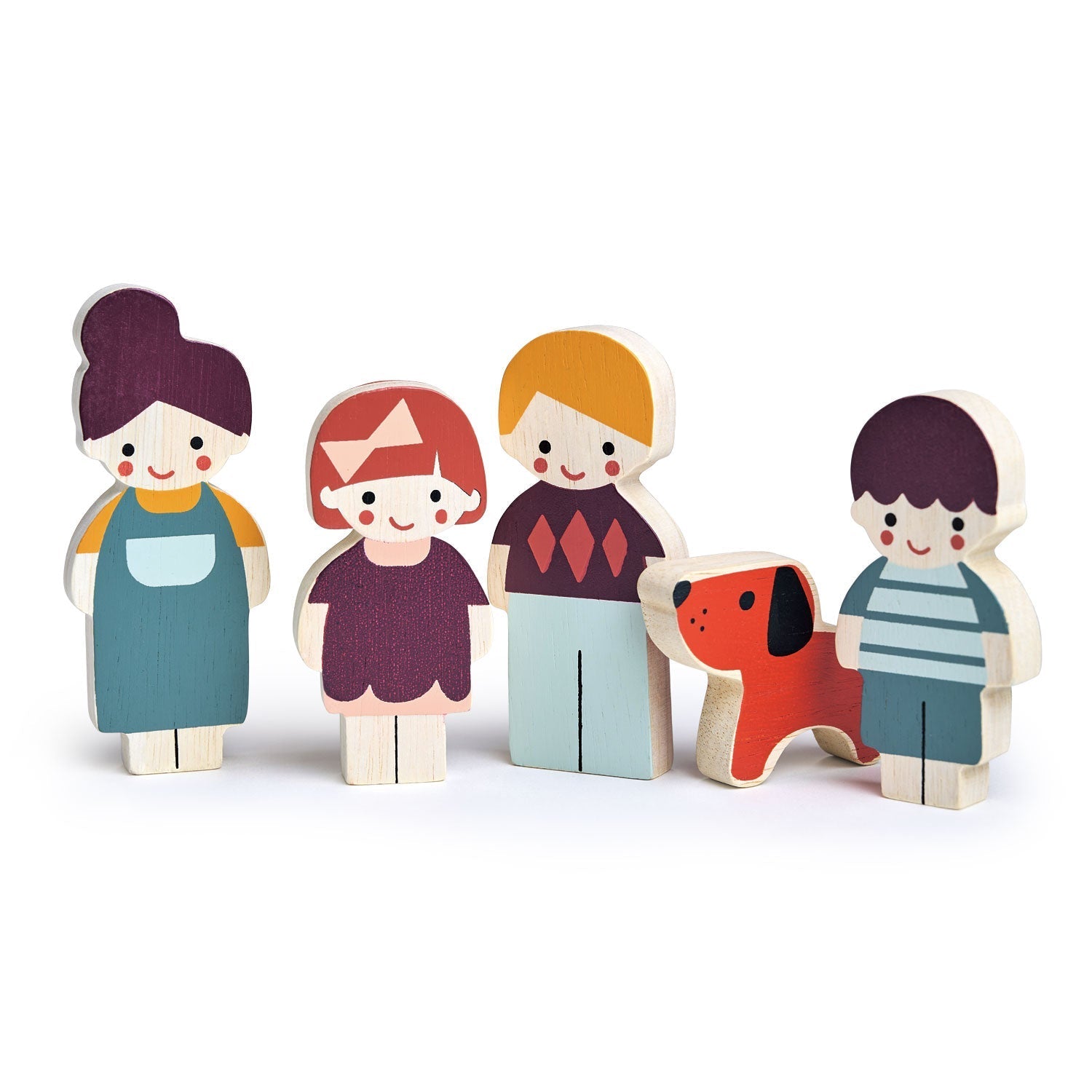 Doll Family With Dog - Toby Tiger