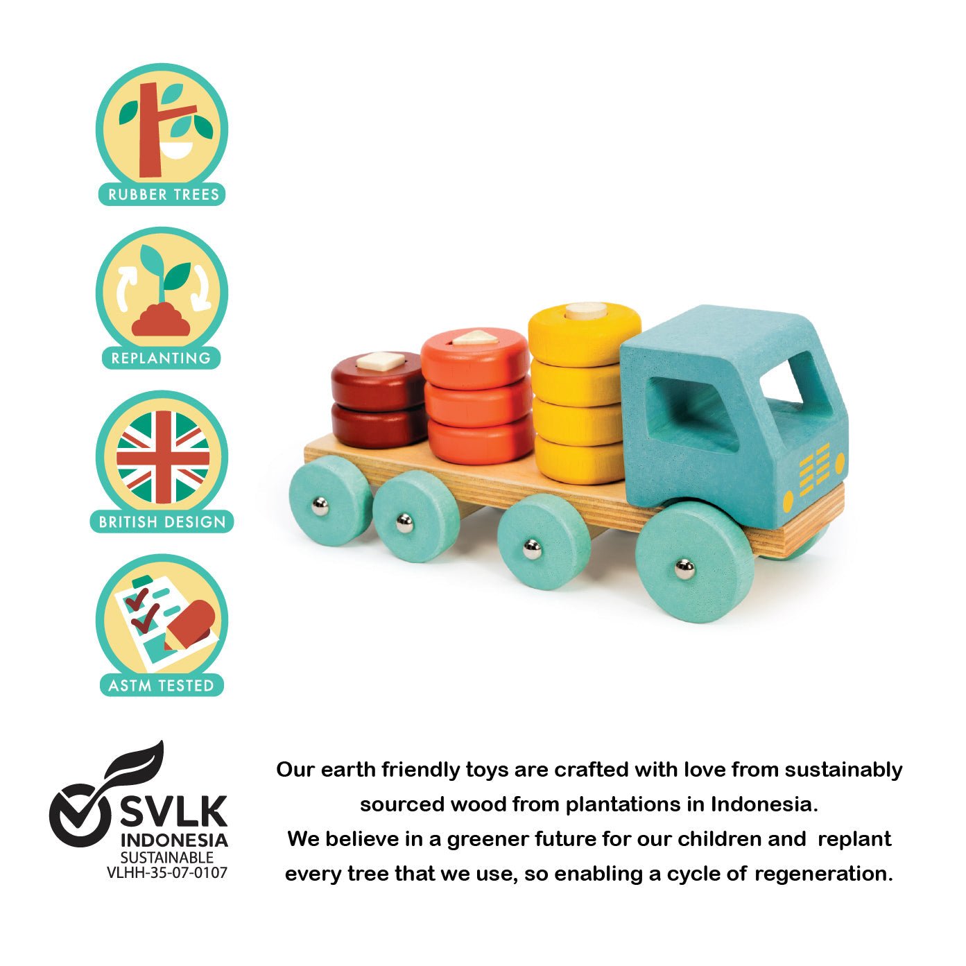 Stacking Peg Truck - Toby Tiger