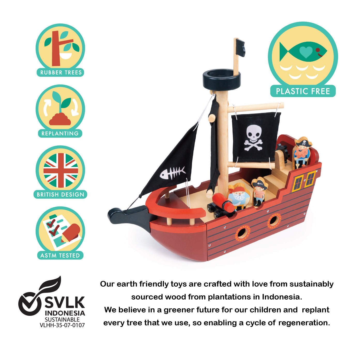 Fishbones Pirate Ship - Toby Tiger