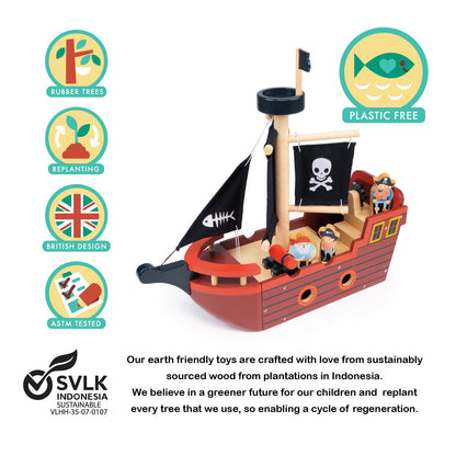 Fishbones Pirate Ship - Toby Tiger