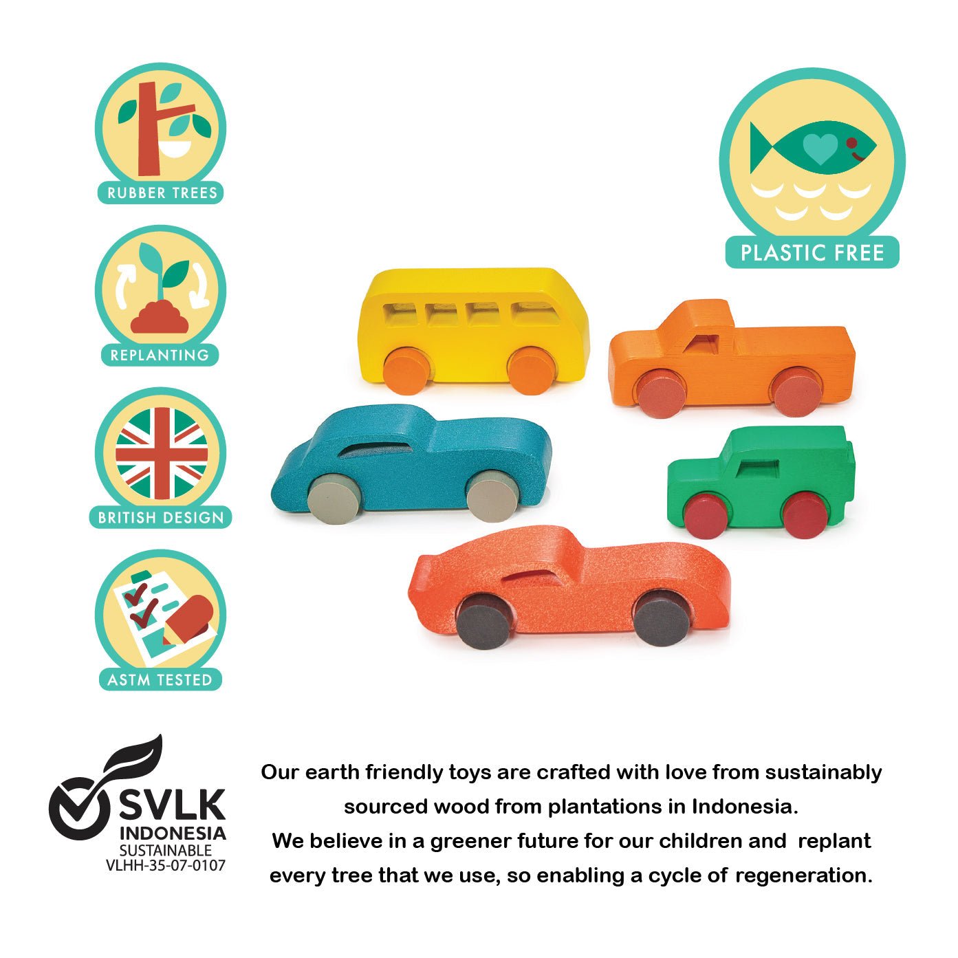 Colourful Car Assortment - Toby Tiger