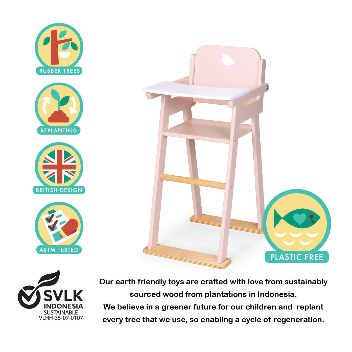 Baby Doll High Chair - Toby Tiger