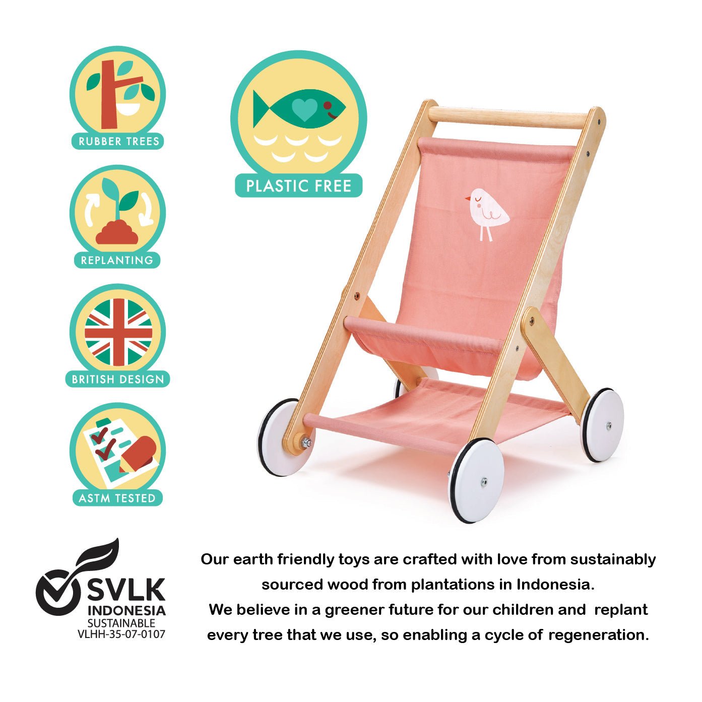 Baby Doll Stroller - Toby Tiger